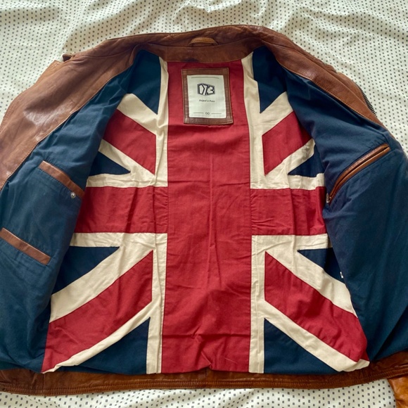 D73 Leather Jacket, Motorcycle Jacket, Size M - Picture 2 of 4